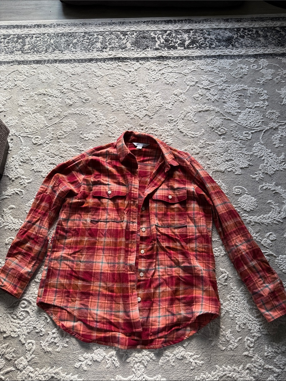 Old Navy Red Plaid Button-Down Shirt